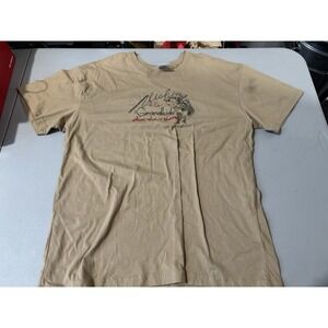 McSport XL Tan Embroidered Fishing And Grandkids T‎ Shirt